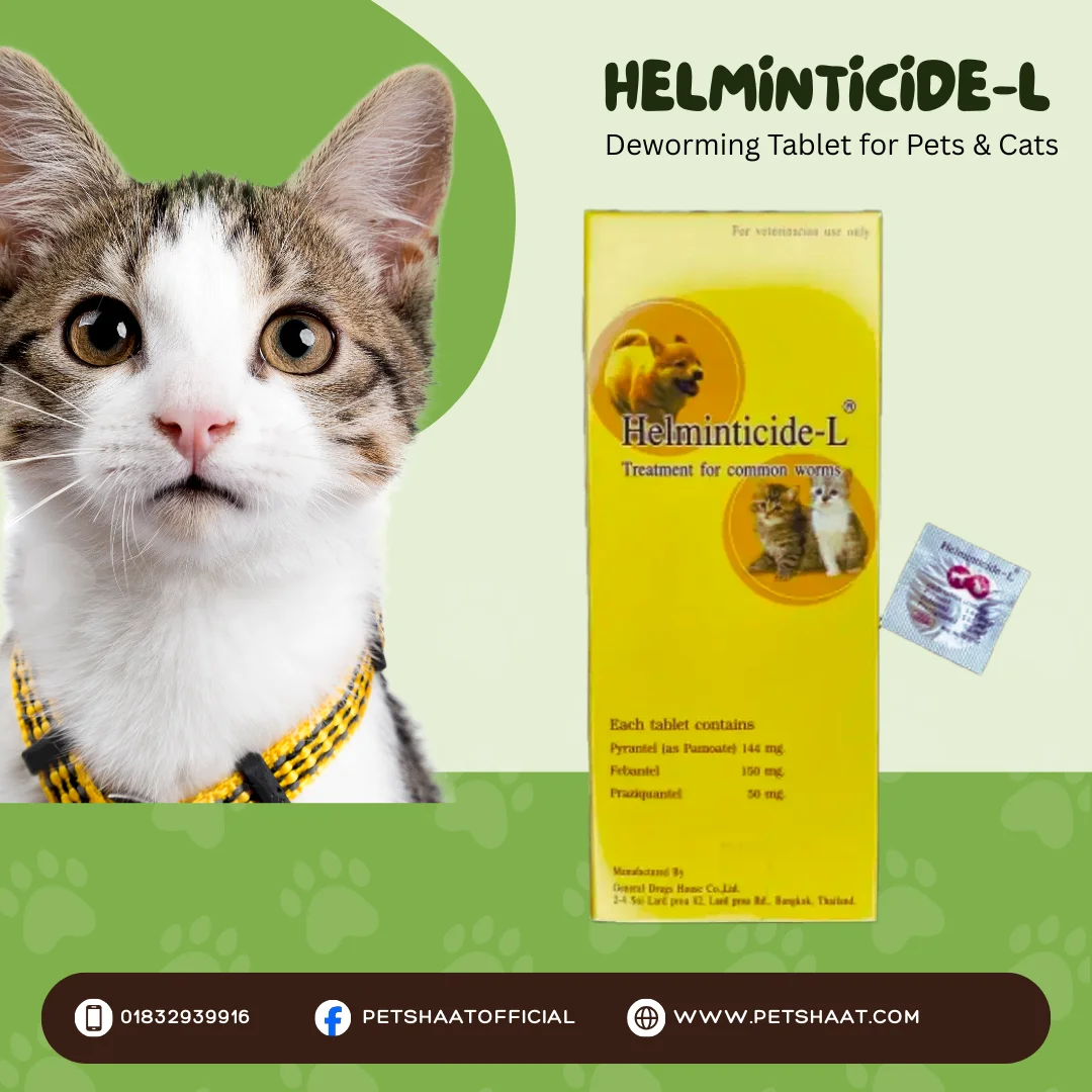 Helminticide-L Deworming Tablet for Pets & Cats -(1 Tablet)